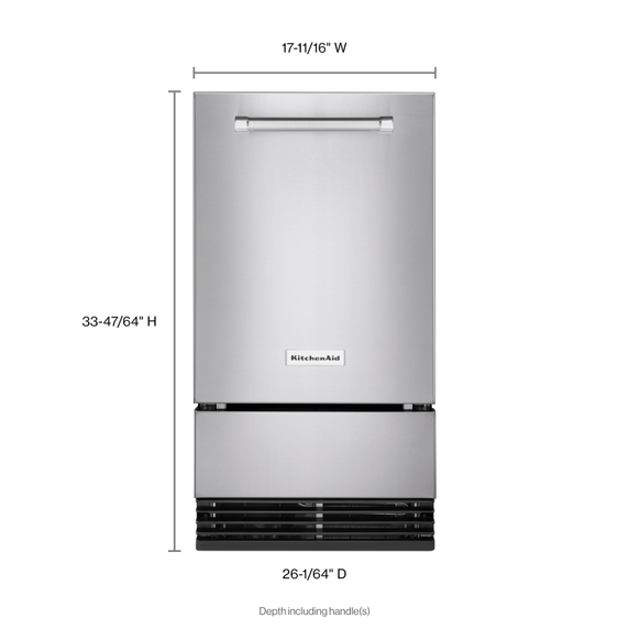 KitchenAid® 18'' Automatic Ice Maker with PrintShield™ Finish KUID308HPS