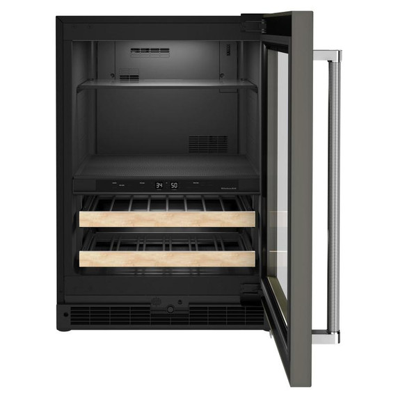 Kitchenaid® 24" Panel-Ready Beverage Center with Wood-Front Racks KUBR214KPA