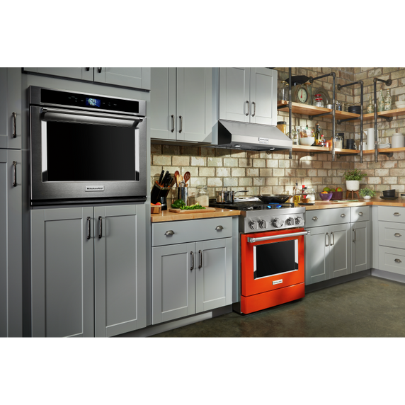 KitchenAid® 30'' Smart Commercial-Style Gas Range with 4 Burners KFGC500JSC