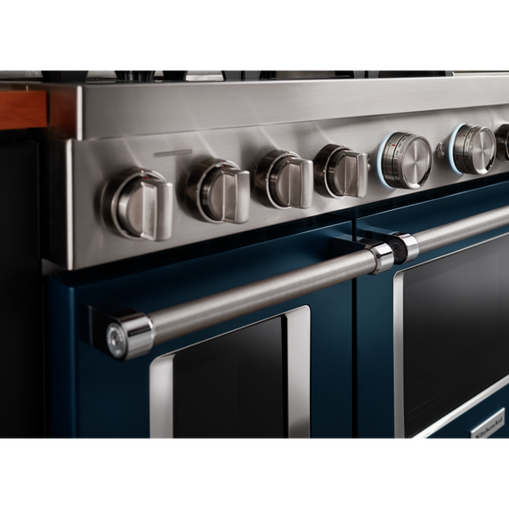 KitchenAid® 48'' Smart Commercial-Style Gas Range with Griddle KFGC558JIB