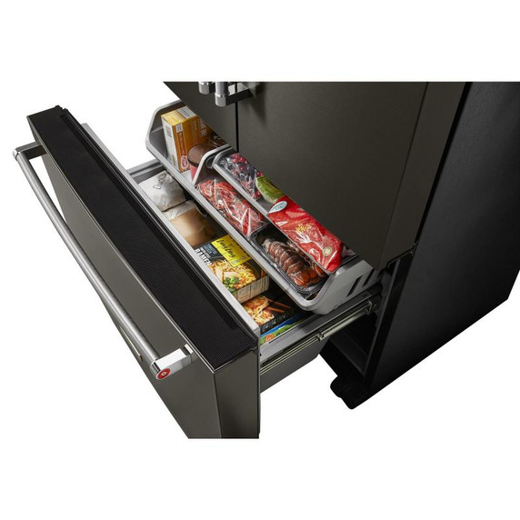 Kitchenaid® 23.8 cu. ft. 36" Counter-Depth French Door Platinum Interior Refrigerator with PrintShield™ Finish KRFC704FBS Kitchenaid® 23.8 cu. ft. 36" Counter-Depth French Door Platinum Interior Refrigerator with PrintShield™ Finish KRFC704FBS