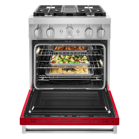 KitchenAid® 30'' Smart Commercial-Style Dual Fuel Range with 4 Burners KFDC500JPA KitchenAid® 30'' Smart Commercial-Style Dual Fuel Range with 4 Burners KFDC500JPA