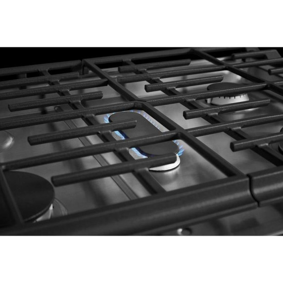 KitchenAid® 30-Inch 5-Burner Dual Fuel Convection  Front Control Range with Baking Drawer YKSDB900ESS