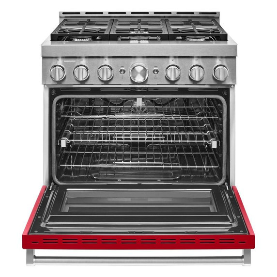 KitchenAid® 36'' Smart Commercial-Style Gas Range with 6 Burners KFGC506JPA