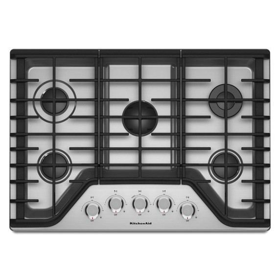 Kitchenaid® 30" 5-Burner Gas Cooktop KCGS350ESS