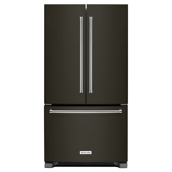 Kitchenaid® 25 Cu. Ft. 36-Width Standard Depth French Door Refrigerator with Interior Dispense and PrintShield™ Finish KRFF305EBS