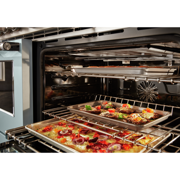 KitchenAid® 48'' Smart Commercial-Style Dual Fuel Range with Griddle KFDC558JMB