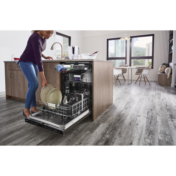 Kitchenaid® 44 dBA Dishwasher in PrintShield™ Finish with FreeFlex™ Third Rack KDTM604KBS