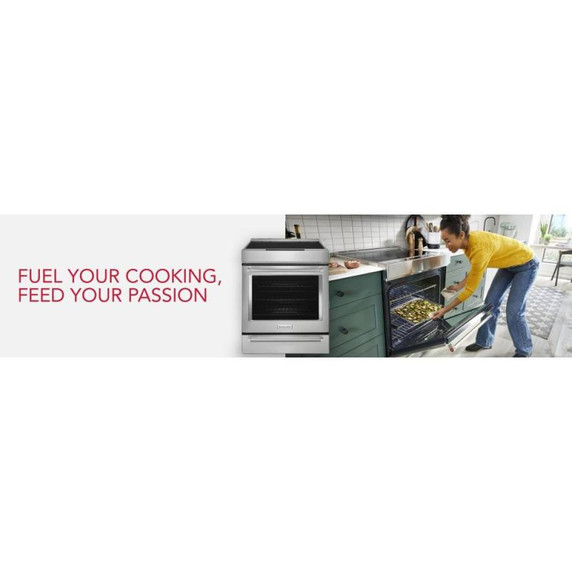 Kitchenaid® 30-Inch 4-Element Induction Slide-In Convection Range with Air Fry KSIS730PSS