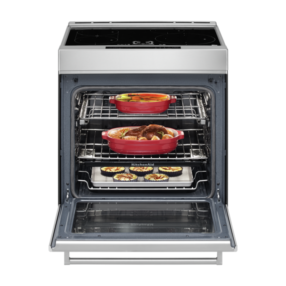 Kitchenaid® 30-Inch 4-Element Induction Slide-In Convection Range with Air Fry KSIS730PSS