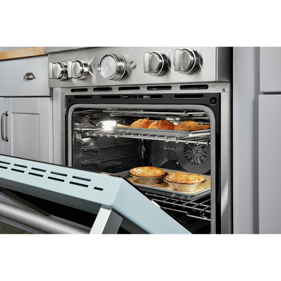 KitchenAid® 30'' Smart Commercial-Style Dual Fuel Range with 4 Burners KFDC500JMB