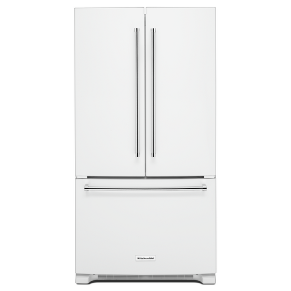 Kitchenaid® 20 cu. ft. 36-Inch Width Counter-Depth French Door Refrigerator with Interior Dispense KRFC300EWH