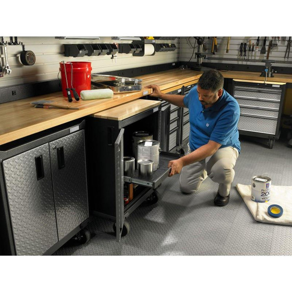 Gladiator® 8' (243.8 cm) Wide Adjustable Height Hardwood Workbench GAWB08HWEG Gladiator® 8' (243.8 cm) Wide Adjustable Height Hardwood Workbench GAWB08HWEG