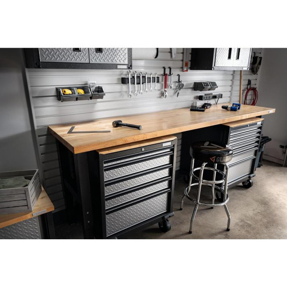 Gladiator® 8' (243.8 cm) Wide Adjustable Height Hardwood Workbench GAWB08HWEG Gladiator® 8' (243.8 cm) Wide Adjustable Height Hardwood Workbench GAWB08HWEG