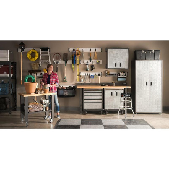 Gladiator® 6' (182.9 cm) Wide Adjustable Height Hardwood Workbench GAWB06HWEG Gladiator® 6' (182.9 cm) Wide Adjustable Height Hardwood Workbench GAWB06HWEG