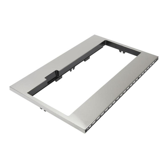 Built-In Low Profile Microwave Standard Trim Kit with Pocket Handle, Stainless Steel W11451313