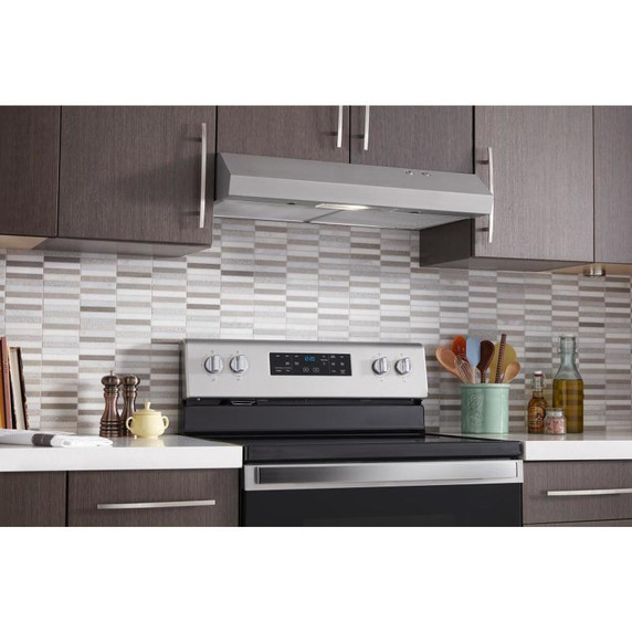 Whirlpool® 30" Range Hood with Dishwasher-Safe Full-Width Grease Filters WVU17UC0JS Whirlpool® 30" Range Hood with Dishwasher-Safe Full-Width Grease Filters WVU17UC0JS