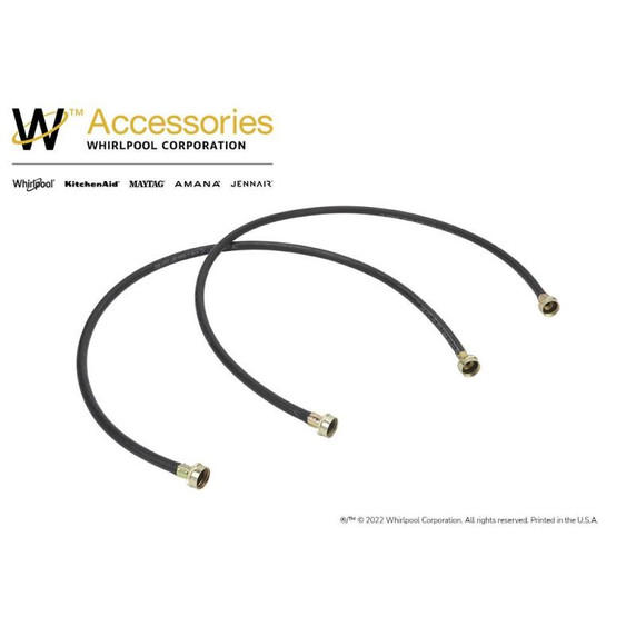 4' Black Washer Inlet Hoses 1050 PSI - 2 Pack 8212546RP