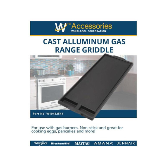 Cast Alluminum Gas Range Griddle W10432544