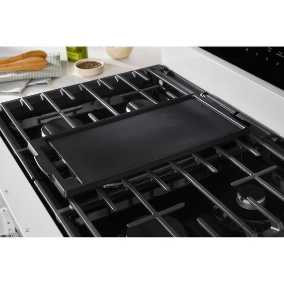 Whirlpool® 30-inch Smart Electric Range with Air Cooking Technology, WipeClean™ Coating, Steam/Self Cleaning, Rapid Preheat 5.3 CuFt Capacity YWFES7530RW