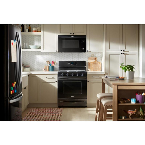 Whirlpool® 30-inch Gas Range with Air Fry and Air Baking, Self Cleaning, Rapid Preheat 5.0 CuFt Capacity WFGS5030RB