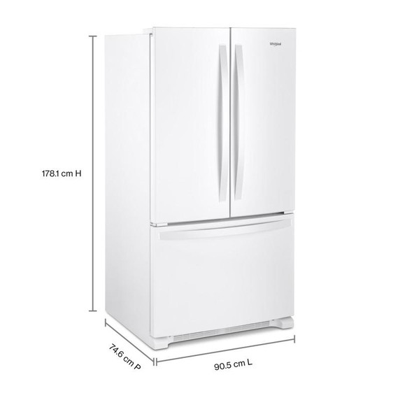 Whirlpool® 36-Inch Wide Counter-Depth French Door Bottom Mount Refrigerator - 20 cu. ft. WRFC2036RW