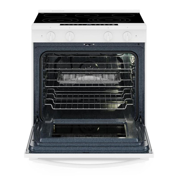 Whirlpool® 30-inch Smart Slide in Electric Range with True Convection, No Preheat Air Fry, WipeClean™ Coating, Steam/Self Clean and High Speed Preheat YWSES7530RW
