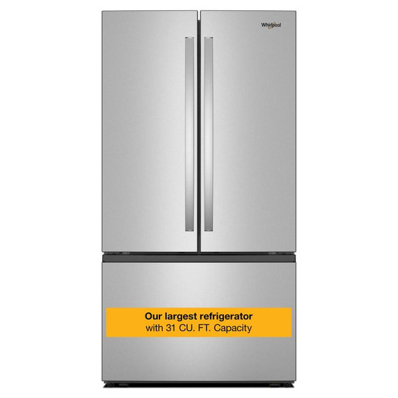 Whirlpool® 36-Inch French Door Refrigerator with Interior Water Dispenser - 31 cu. ft. WRFF3336SZ