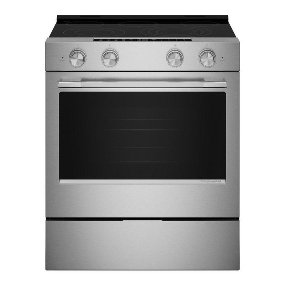 Kitchenaid® 5.3 Cu. Ft. Smart Slide-in Electric Range with Convection Cooking Modes YKSES330SPS