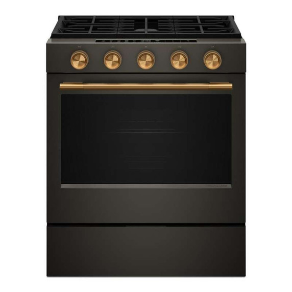 Kitchenaid® 5.0 Cu. Ft. Smart Slide-in Gas Range with Convection Cooking Modes and 2-in-1 Burner KSGS530SBE