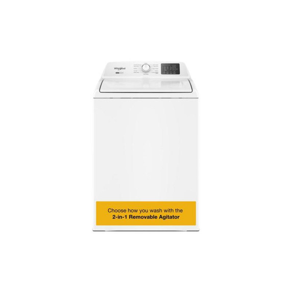 4.8 - 4.9 Cu. Ft. I.E.C. Whirlpool® Top Load Washer with 2-in-1 Removable Agitator. WTW4107SW