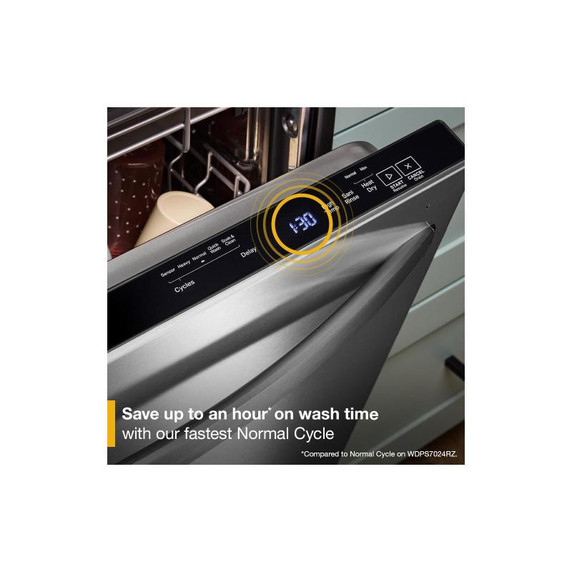 Whirlpool® 24-Inch Dishwasher with Total Coverage Wash Action and Auto Open Air Dry in Fingerprint Resistant Stainless Steel WDTS8024SZ