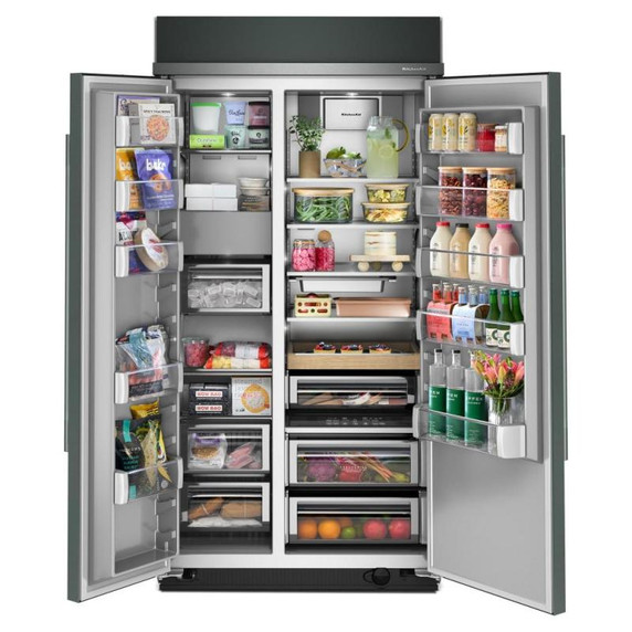 Kitchenaid® 25.5 Cu. Ft. 42" Built-In Side-by-Side Refrigerator with Platinum Interior KBSN742SJP