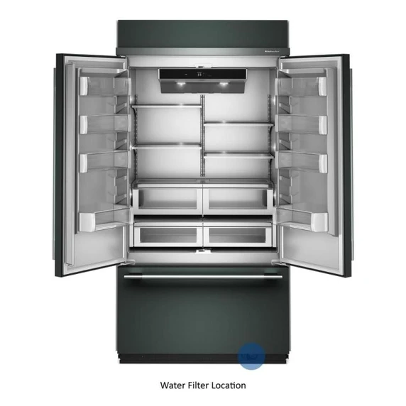 Kitchenaid® 24.2 Cu. Ft. 42" Built-In French Door Bottom Mount Refrigerator with Platinum Interior KBFN542SJP