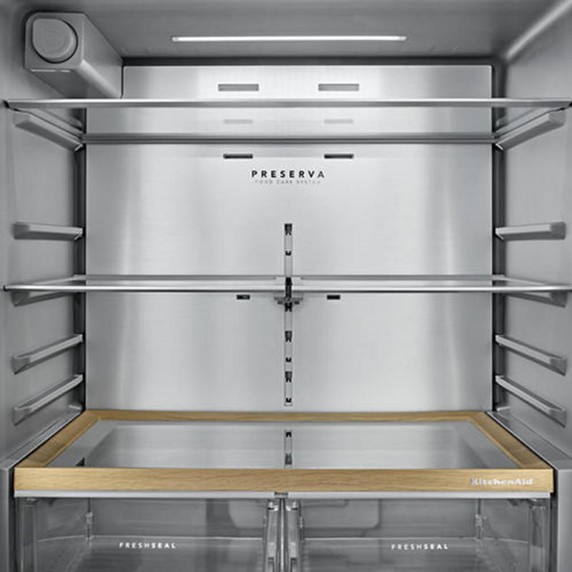 Kitchenaid® 31 cu. ft. French Door Refrigerator with Interior Water and Ice KRFF336SPS