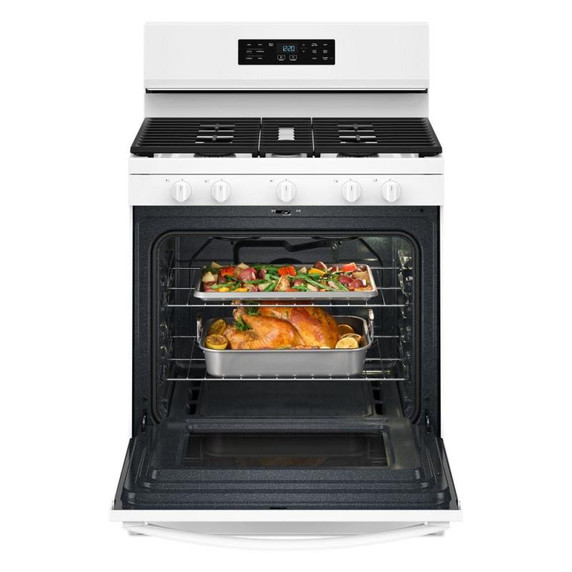 Whirlpool® 30-inch Gas Range with Air Cooking Technology and Steam Clean WFGS4530SW