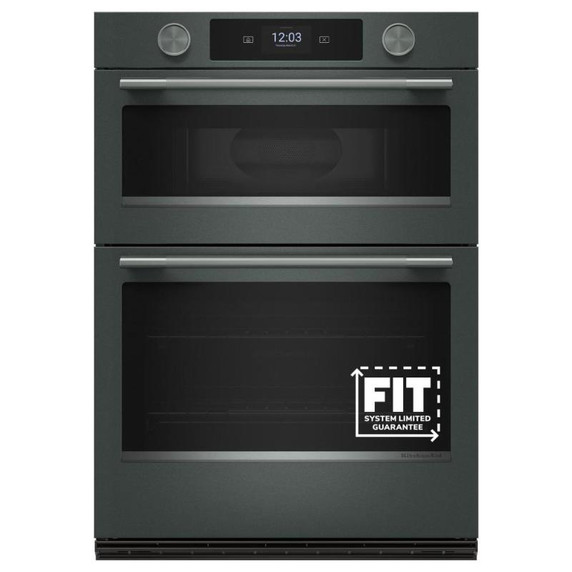 Kitchenaid® 30-inch Smart Electric Combo Wall Oven with Assisted Cooking Modes - Black Ore KOEC730SBE