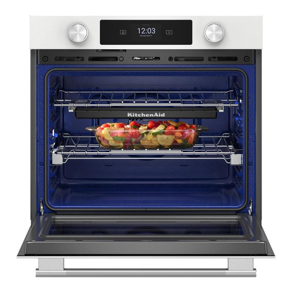 Kitchenaid® 30-inch Smart Electric Single Wall Oven with Assisted Cooking Modes - White KOES730SWH