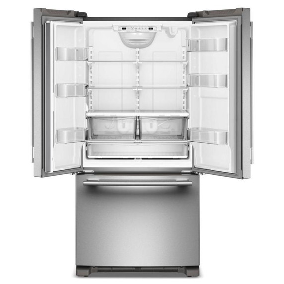 Kitchenaid® 22 Cu. Ft. 33-Inch Standard-Depth French Door Refrigerator with Internal Water Dispenser KRFF333SPS