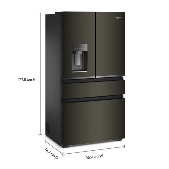 Whirlpool® 36-inch Wide True Counter Depth 4-Door French Door Refrigerator - 22 cu. ft. WRMC5036RV