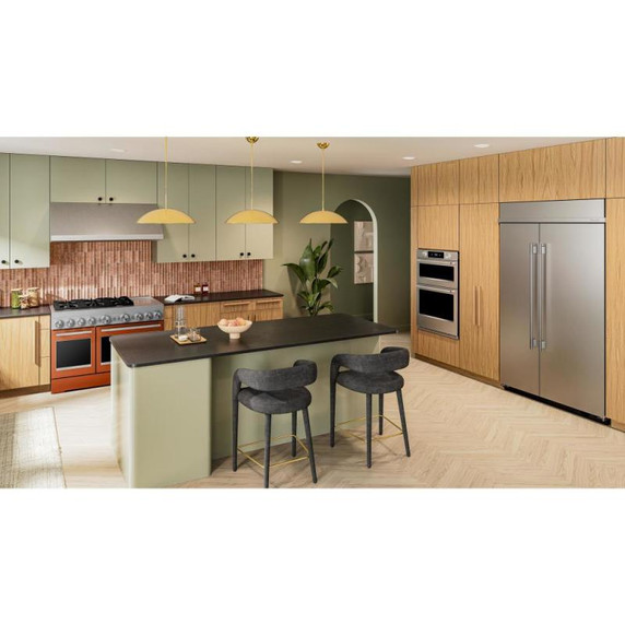 Kitchenaid® 48-Inch 6 Burner Commercial-Style Dual Fuel Range with Griddle KFDD948SSC