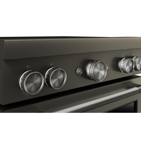 Kitchenaid® 30-Inch 4-Element Induction Freestanding Commercial-Style Range with Air Fry KFIS930SBE