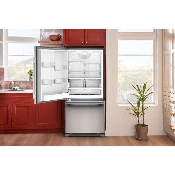 Kitchenaid® 19 Cu. Ft. 30-Inch Standard-Depth Bottom Mount Refrigerator with Left Door Swing KRBL130SPS