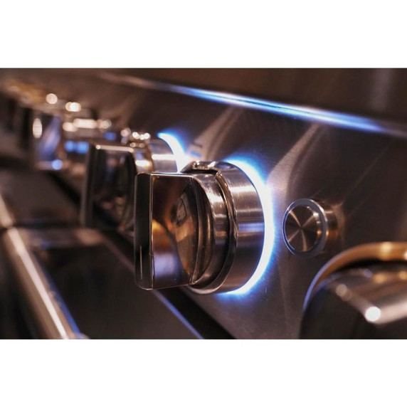 Jennair® 48" RISE™ Dual-Fuel Professional-Style Range with Chrome-Infused Griddle JDRP548HL