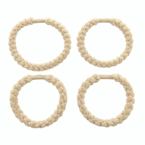 Nylon Hair Tie Set - Blonde - Set of 4