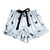 Cropped PJ Set + Velvet Ties - Black Bows