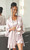 Ruffled Satin Robe - Dusty Rose + Cotton Blossoms