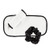 Plush Face Cloth Set - White with Black Trim