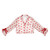 Cropped PJ Set + Velvet Ties - Pink/Red Hearts