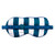 Sleep Mask in Ornament - Ocean Blue Stripe + Ocean Blue Trim